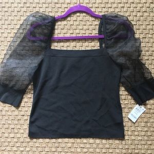 NWT Puff Sleeve Bar III Top